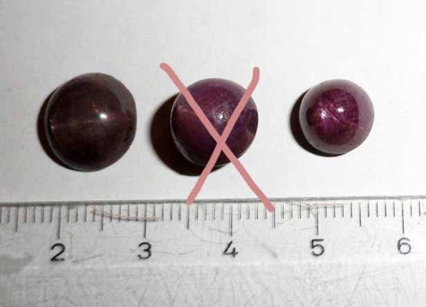 Cabochons Ster Robijn, Ophalen of Verzenden, Gebruikt