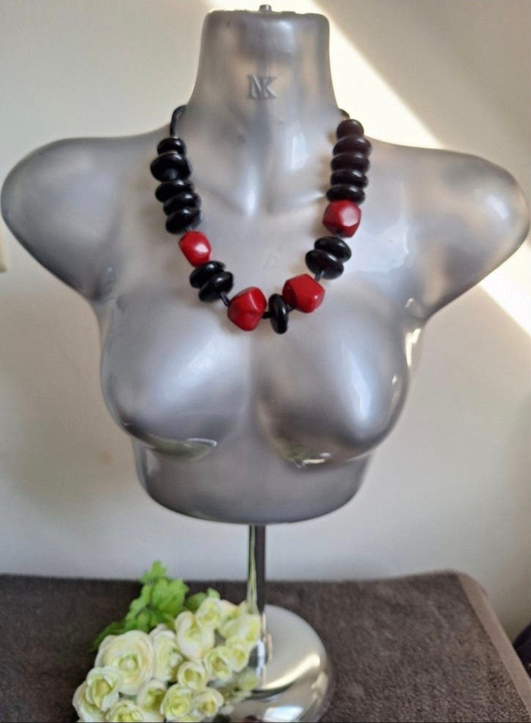 Manouk - koordketting met mooie kralen. 3=2 actie, Verzenden, Nieuw, Zwart, Overige materialen