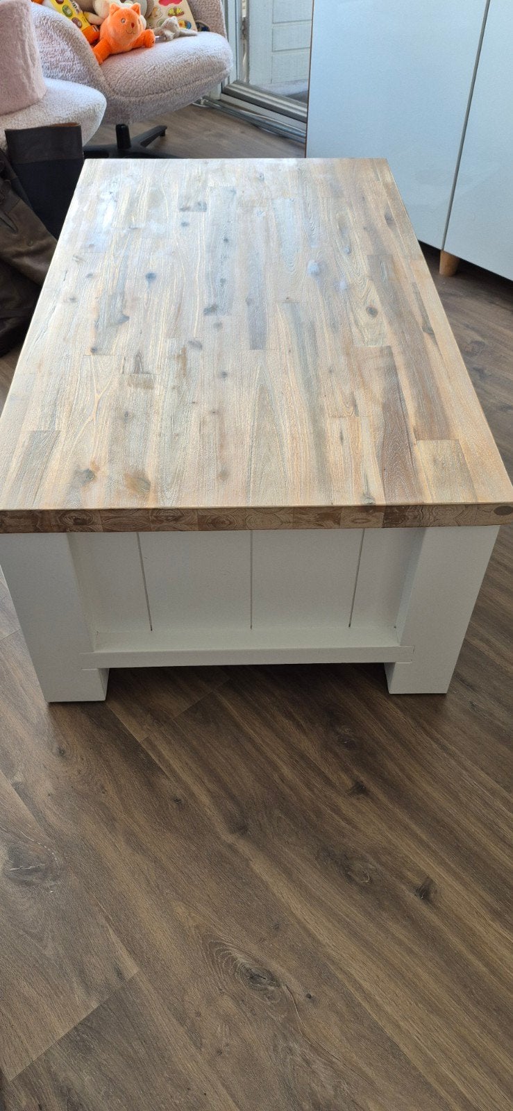 Salontafel Henders & Hazel 120x90cm Eiken White Wash, Ophalen, Gebruikt, 100 tot 150 cm, Eikenhout