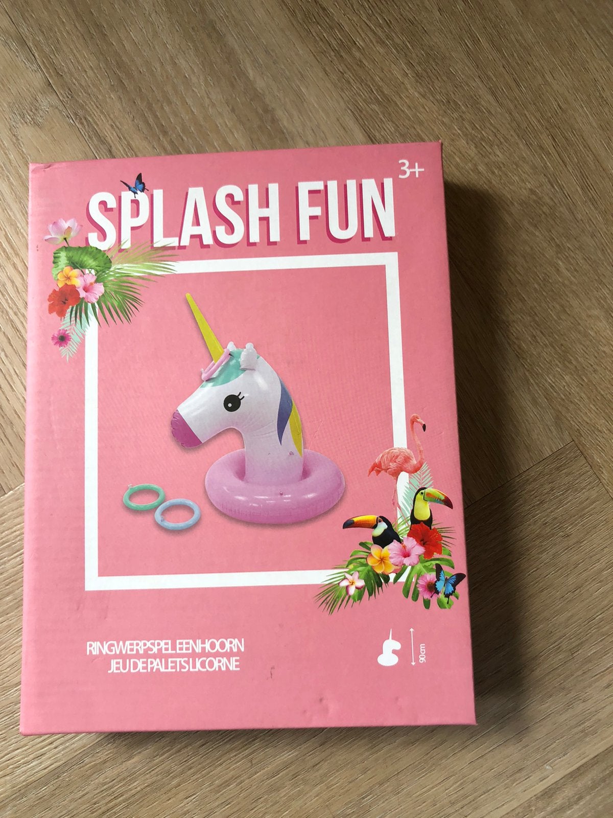 Eenhoorn opblaas spel voor zwembad of kinderfeestje, Ophalen, Zo goed als nieuw, Feestartikel, Verjaardag