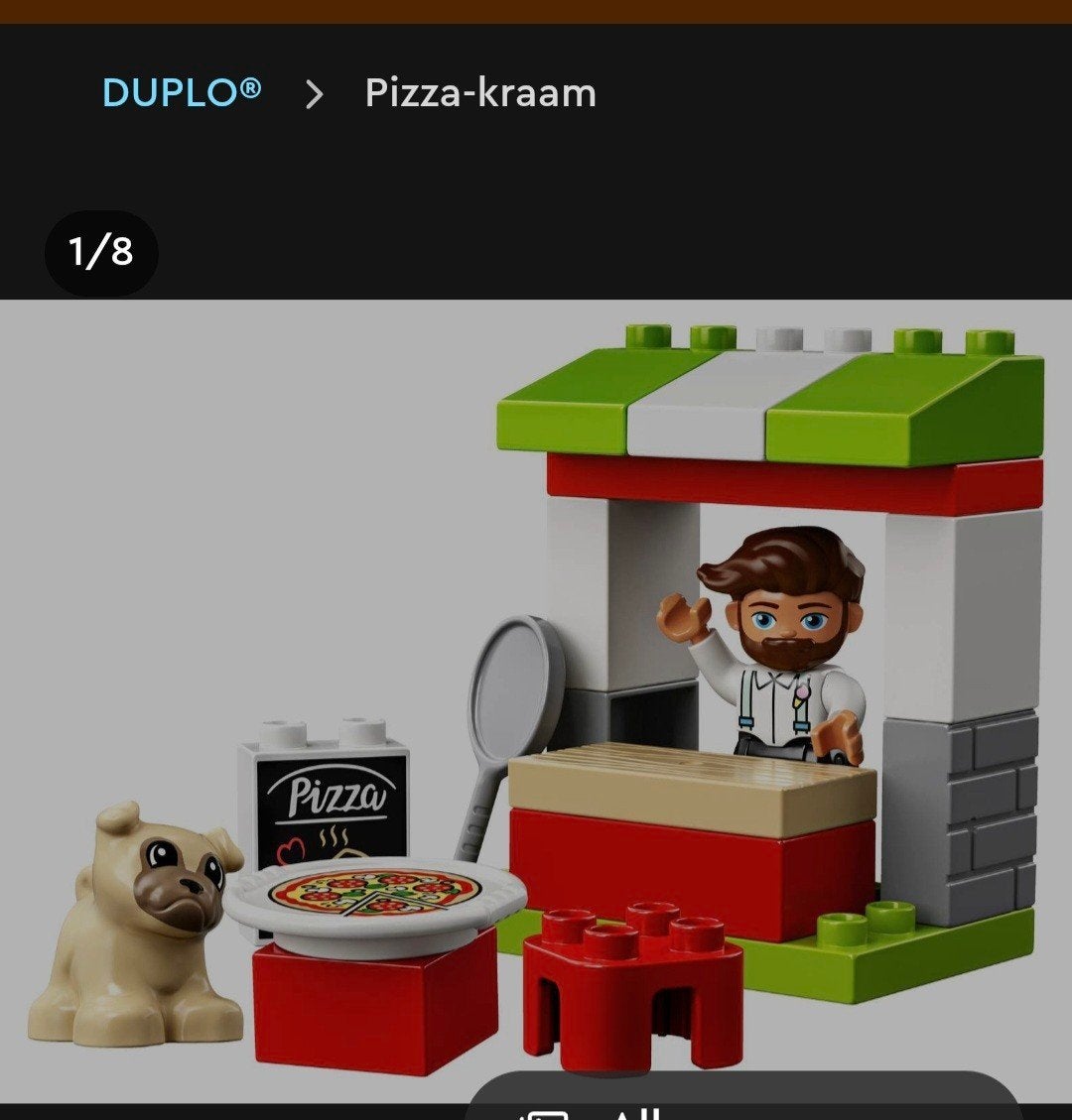 LEGO Duplo Pizza Kraam (10927) - Compleet, Gebruikt, Ophalen of Verzenden, Compleet, Duplo