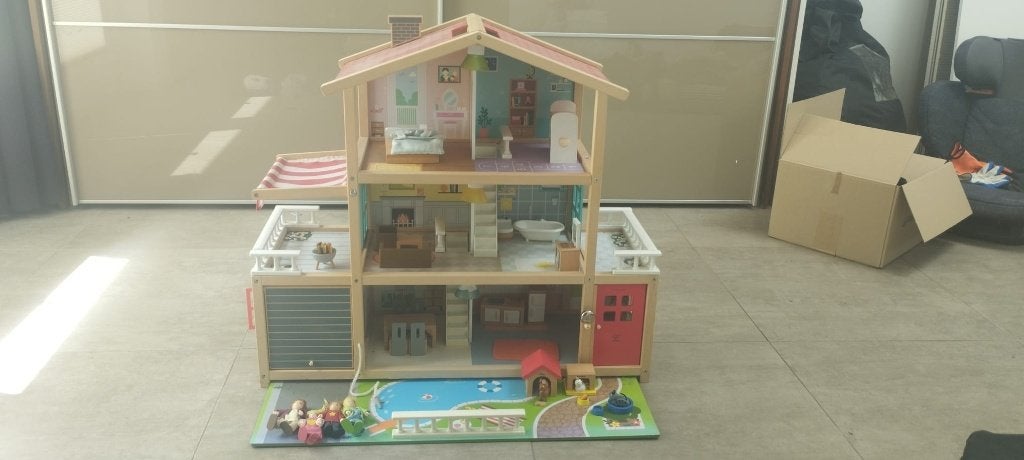 hape poppenhuis family mansion, Kinderen en Baby's, Speelgoed | Poppenhuizen, Ophalen, Zo goed als nieuw, Poppenhuis