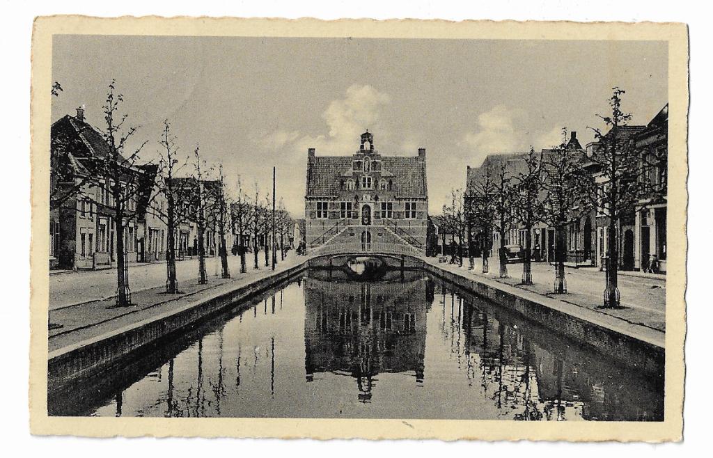Oud Beijerland, Raadhuis, Ophalen of Verzenden, 1920 tot 1940, Gelopen, Zuid-Holland