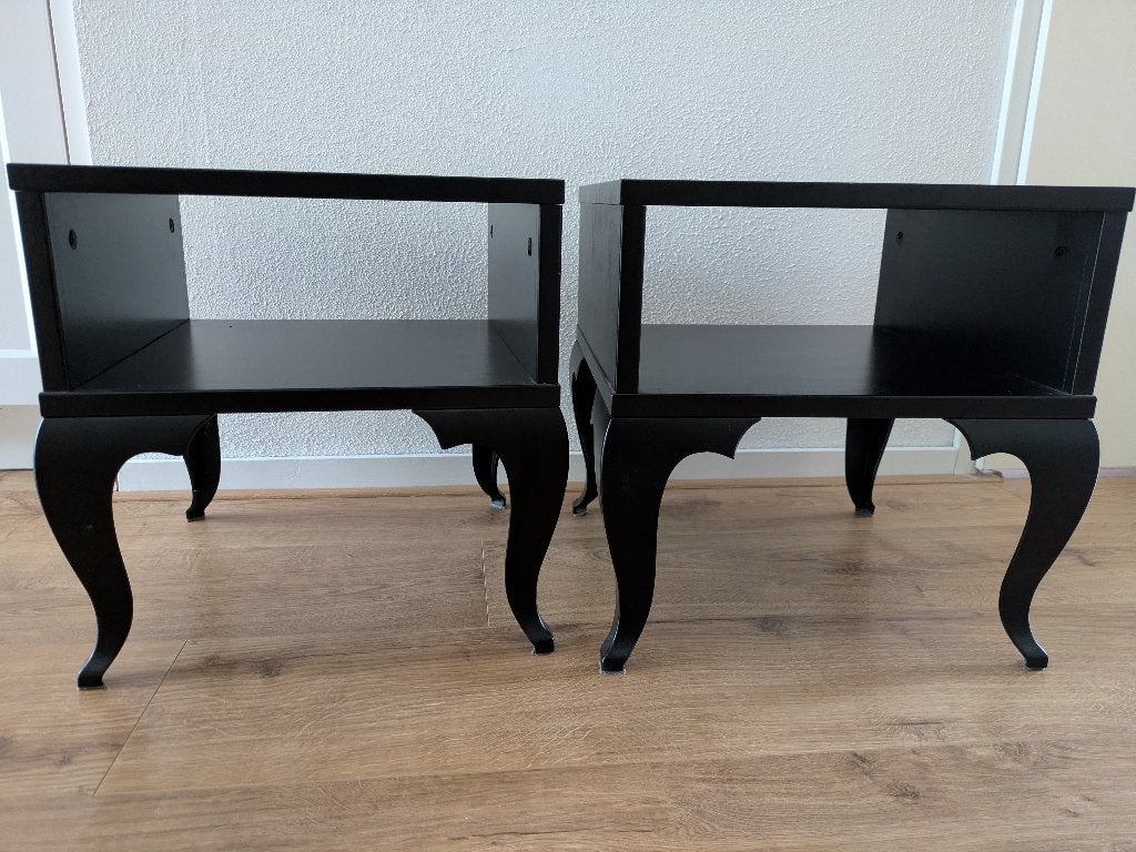 IKEA Trollsta bijzettafel/nachtkastje, zwart, Ophalen, Minder dan 55 cm, Gebruikt, Modern/barok