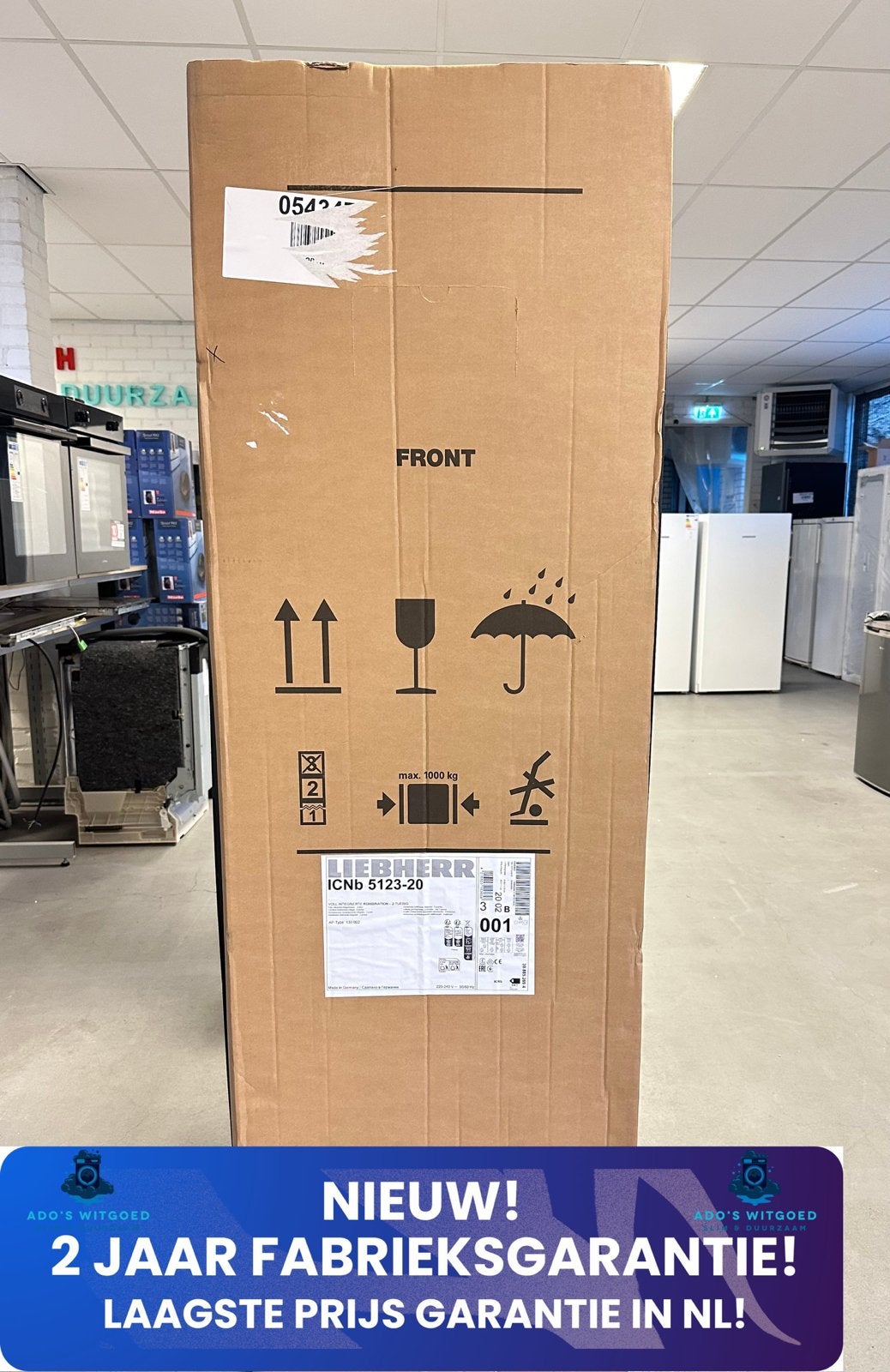 LIEBHERR NoFrost 178CM INBOUW KOELKAST DEUR-OP-DEUR 29dB, 200 liter of meer, Info@adoswitgoed.nl, Nieuw, Met aparte vriezer