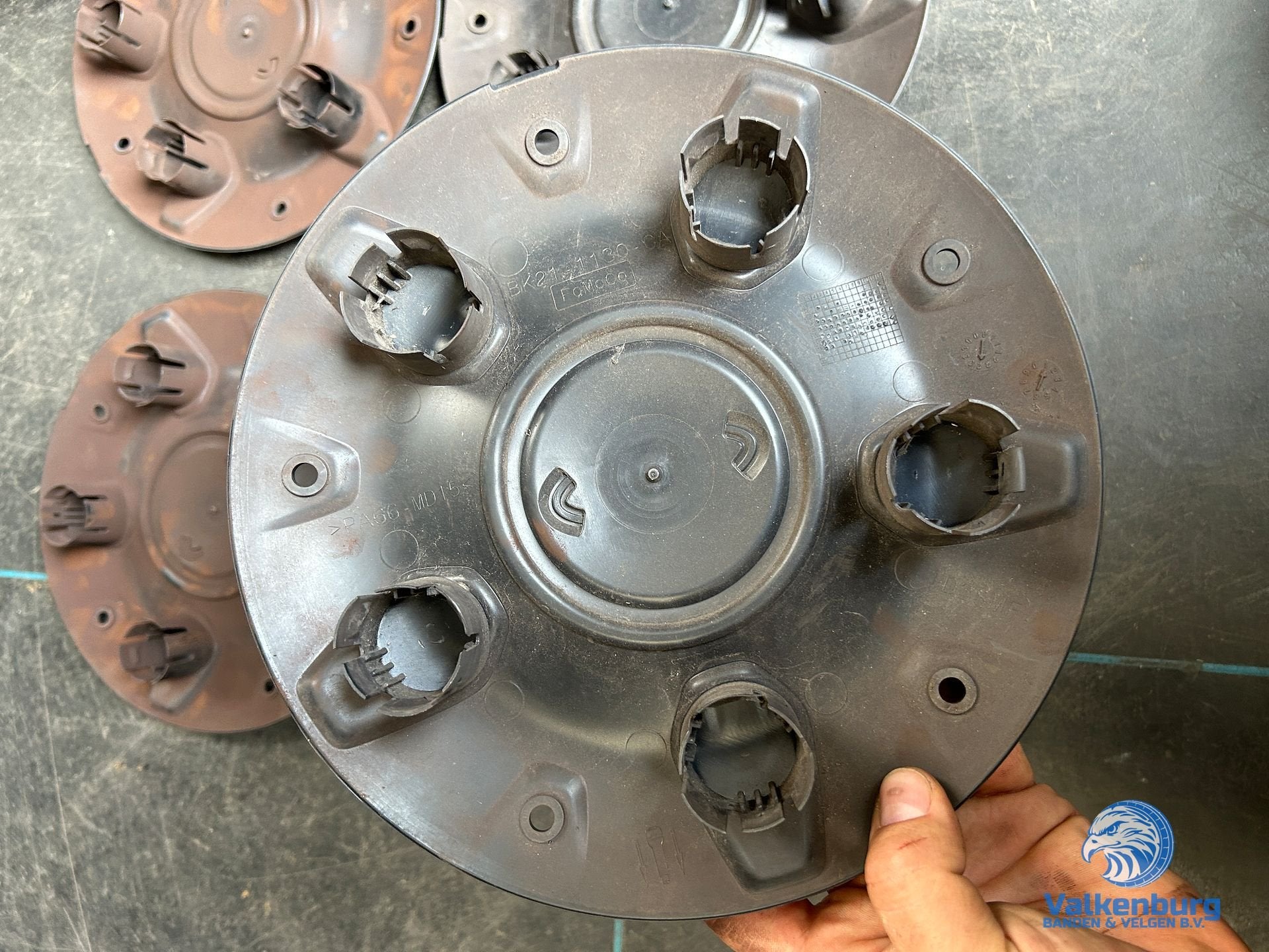 ORIGINELE Ford Transit Custom naafkap naafdop wieldop set zw, Auto diversen, Wieldoppen, Gebruikt, -, Verzenden, -