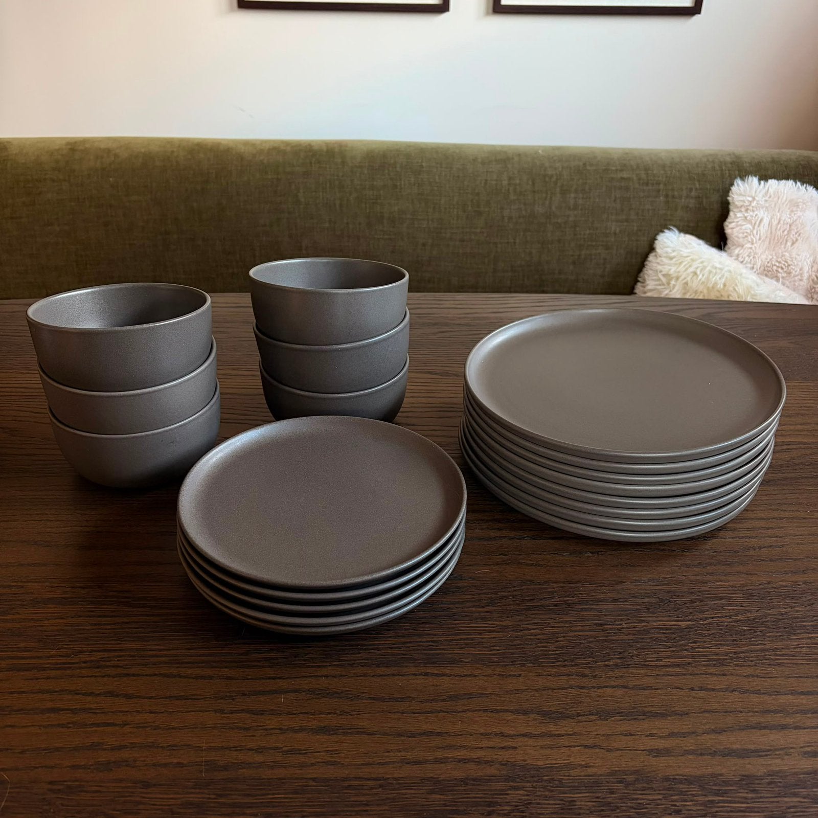 Servies set - Casa Soul donkergrijs, Ophalen