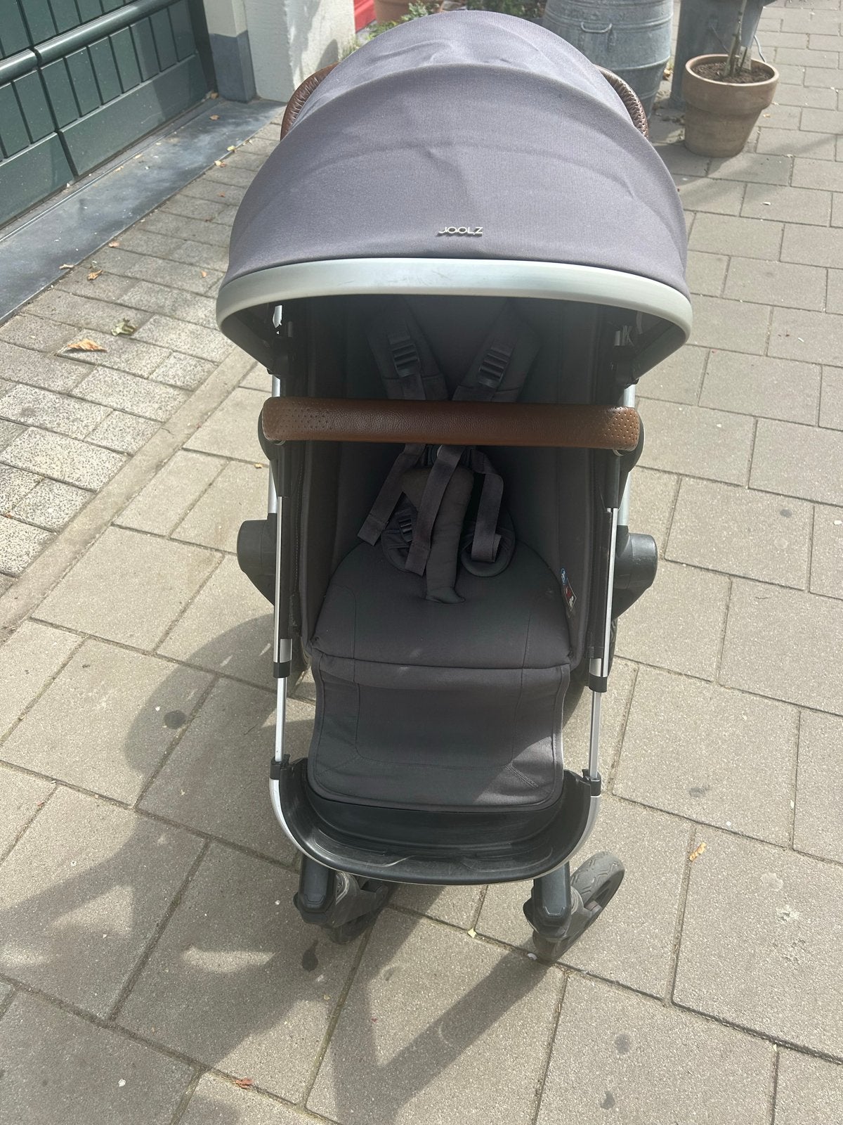 Joolz Day 3 combiwagen - grijs met bruin leerlook, Zo goed als nieuw, Combiwagen, Met reiswieg, Ophalen