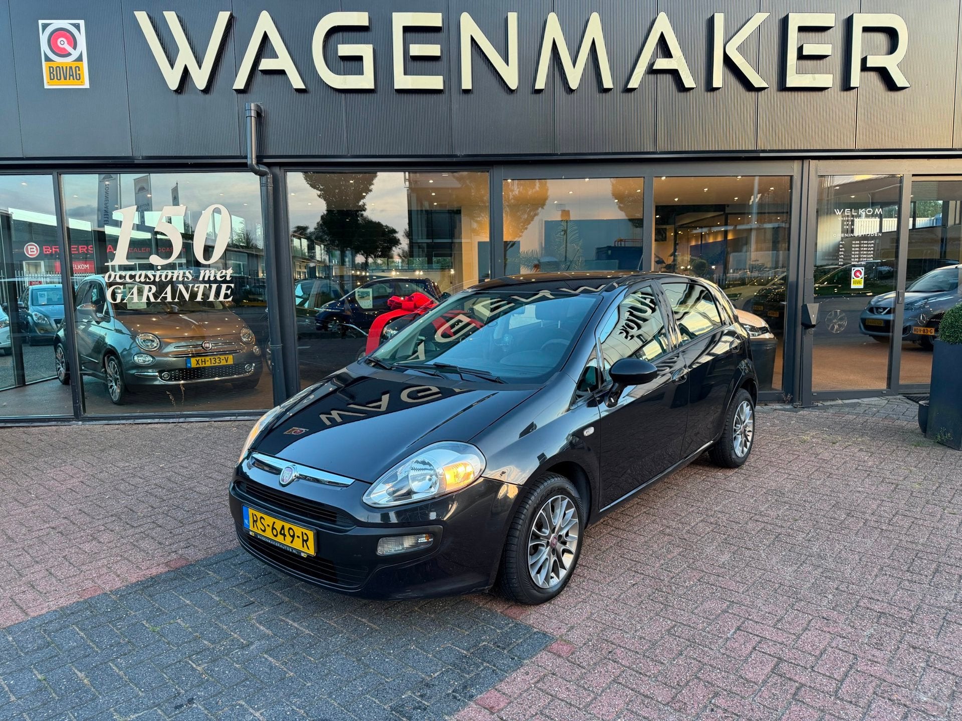 Fiat Punto Evo 1.4 Dynamic Airco|Elektrisch pak|Goed OH, Auto's, Voorwielaandrijving, Euro 5, Stof, Gebruikt