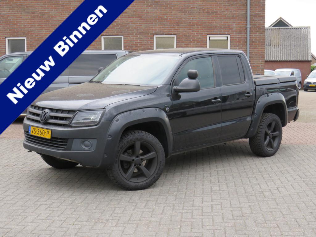 Volkswagen Amarok 2.0 TDI 140Pk 4Motion Plus Wolfsburg Editi, Auto's, Volkswagen, Euro 5, Gebruikt, Zwart, 4 cilinders