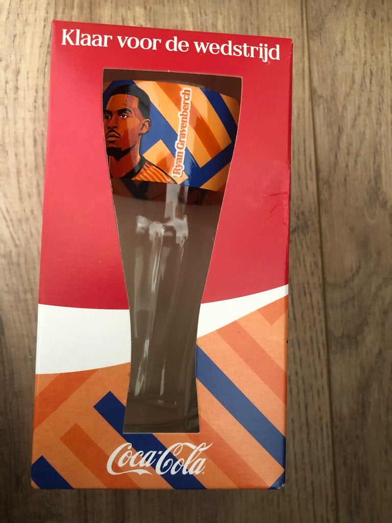 Coca-Cola glas Ryan Gravenberch, Ophalen of Verzenden, Nieuw, Ajax, Overige typen