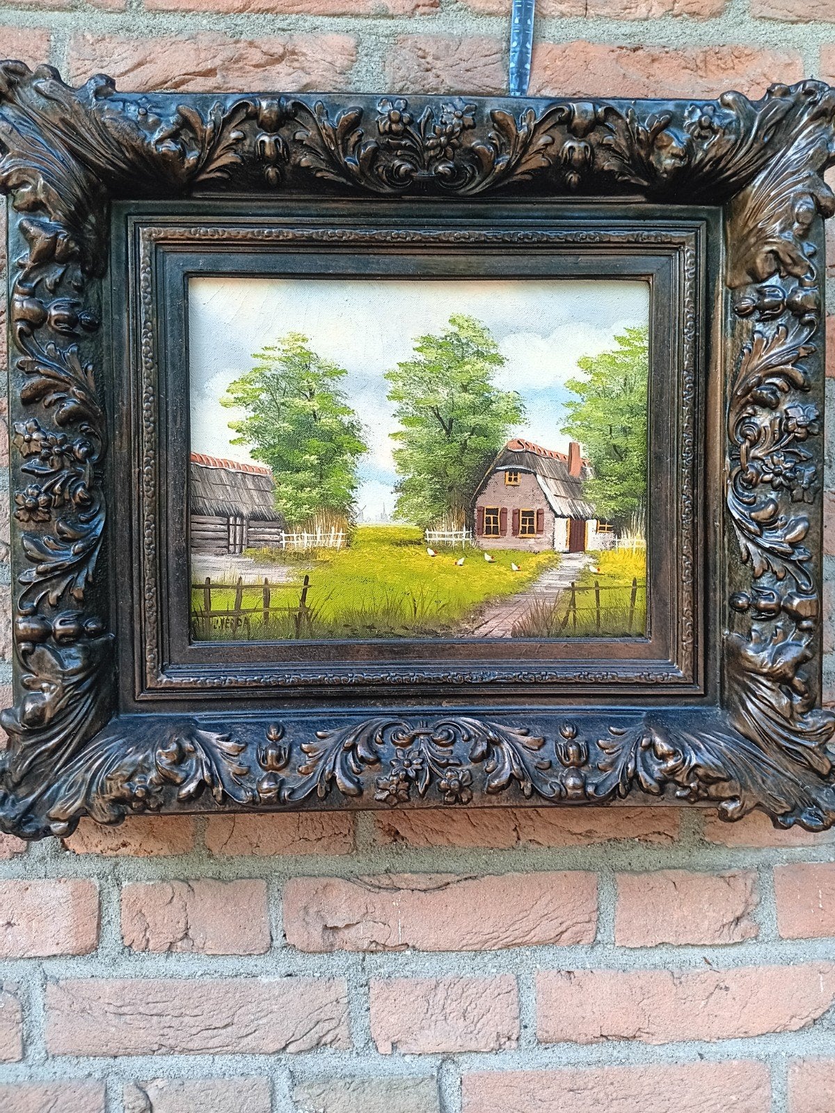 Olieverfschilderij van J.Verda, Antiek en Kunst, Ophalen of Verzenden