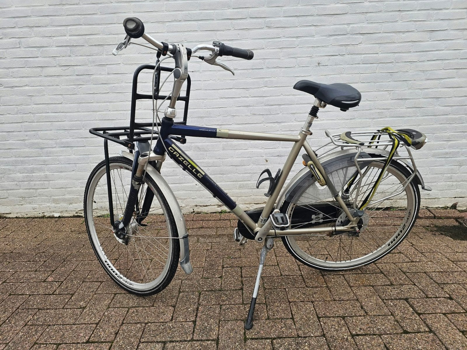 gazelle herenfiets frame 57cm, Gebruikt, Velgrem, Versnellingen, 57 tot 61 cm