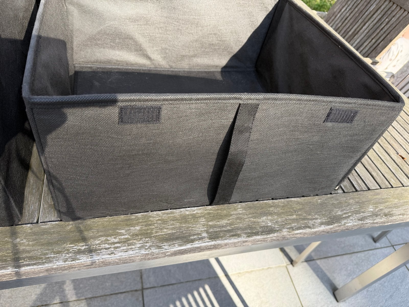 2 stoffen opbergdozen - 48x42x22cm - Gratis af te halen, Ophalen of Verzenden, Gebruikt, Zwart, Textiel