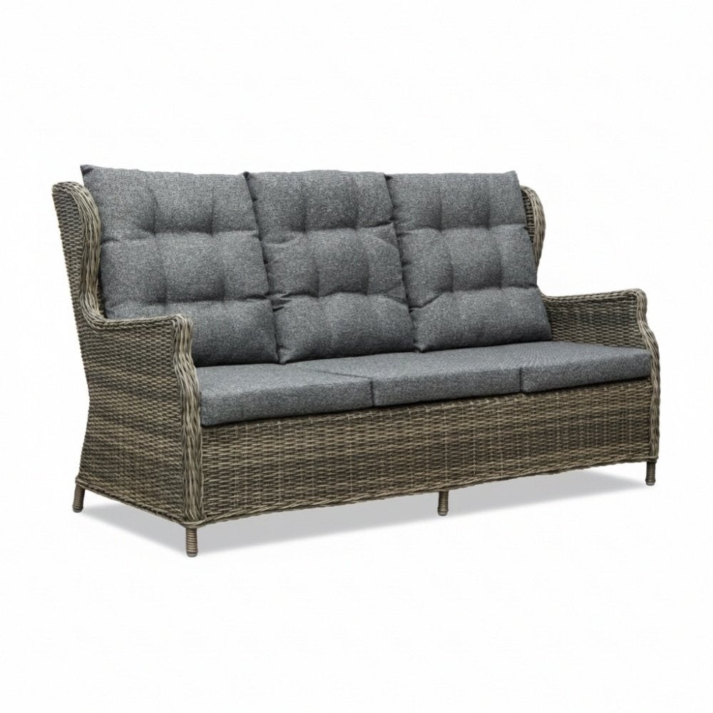 Belfort loungebank | aluminium + wicker | Kobo Grey, Ophalen, Denza Furniture, Zo goed als nieuw, Hallo@tuinmeubelwereld.nl