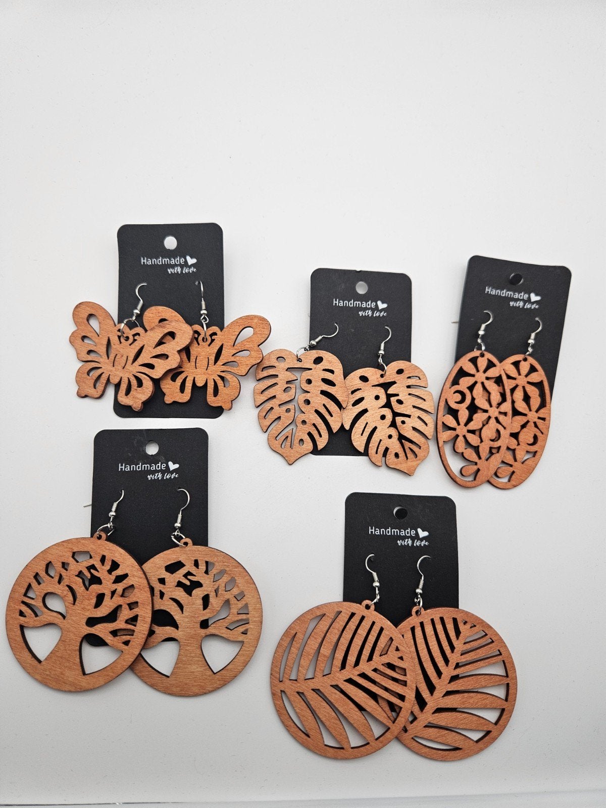 Oorbellen Houten - Diverse Designs, Overige materialen, Hangers, Bruin, Nieuw