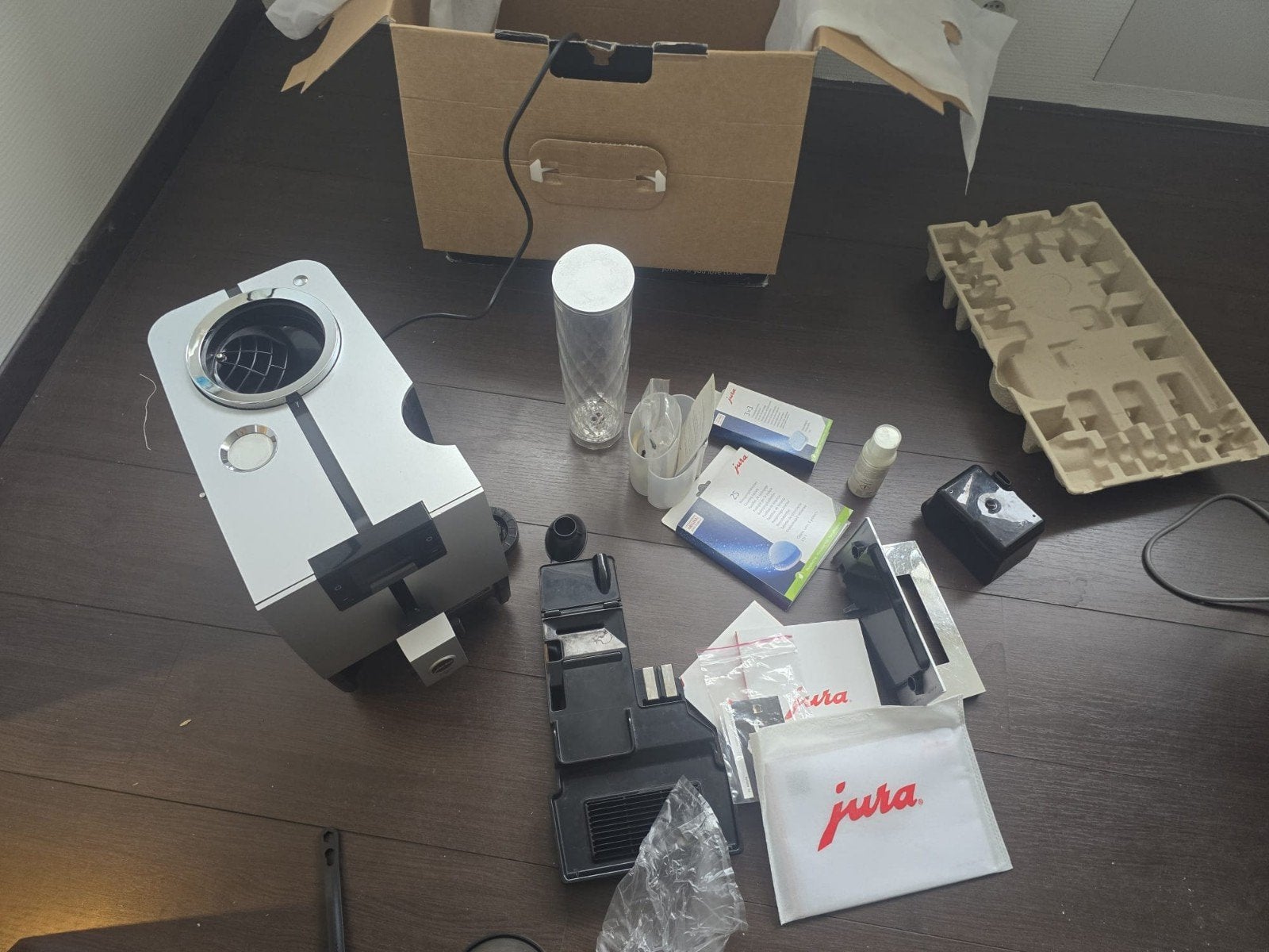 Jura ENA 8 Volautomatische Espressomachine - Zilver/Zwart, Witgoed en Apparatuur, Koffiezetapparaten, Ophalen of Verzenden, Espresso apparaat