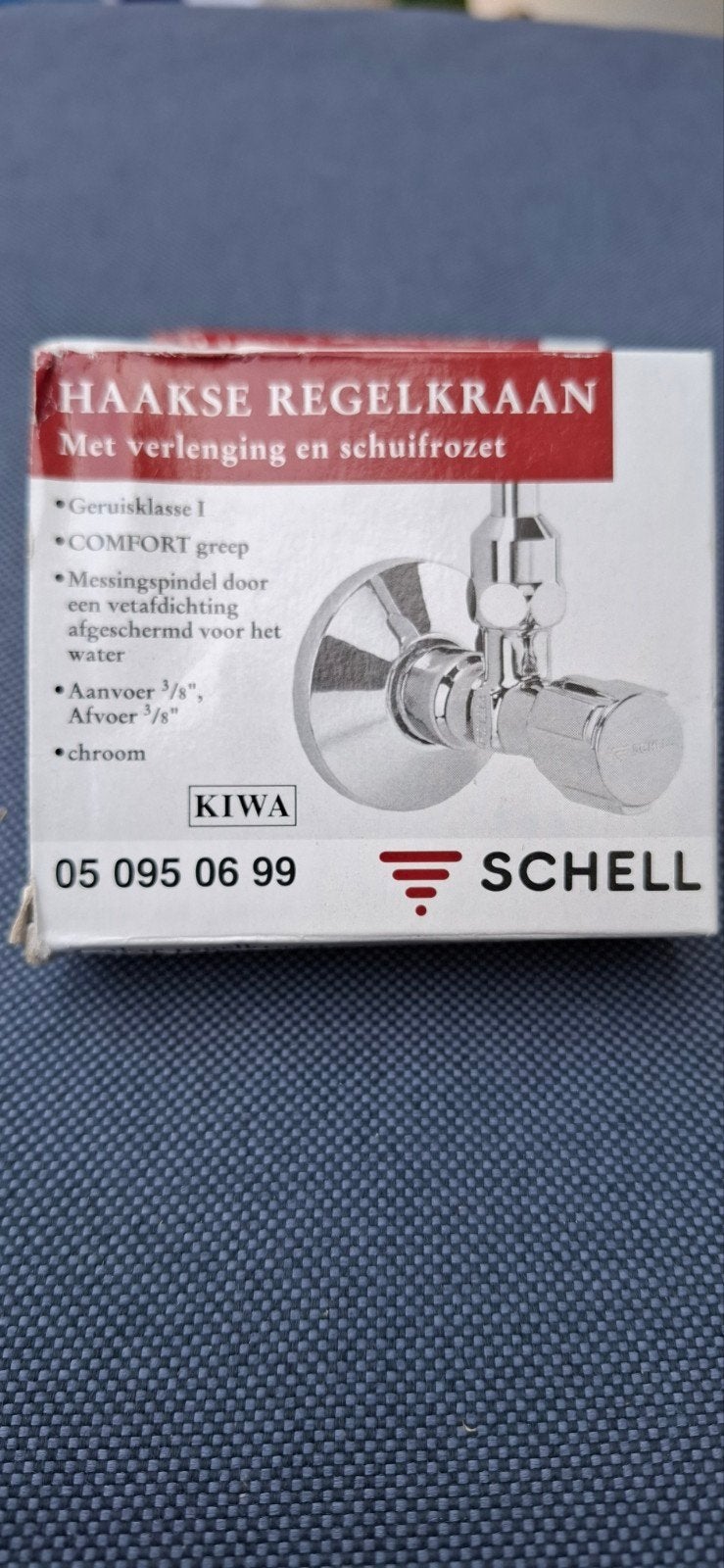 Haakse Regelkraan met verlenging en schuifrozet - Chroom, Doe-het-zelf en Verbouw, Sanitair, Ophalen of Verzenden, Nieuw, Chroom