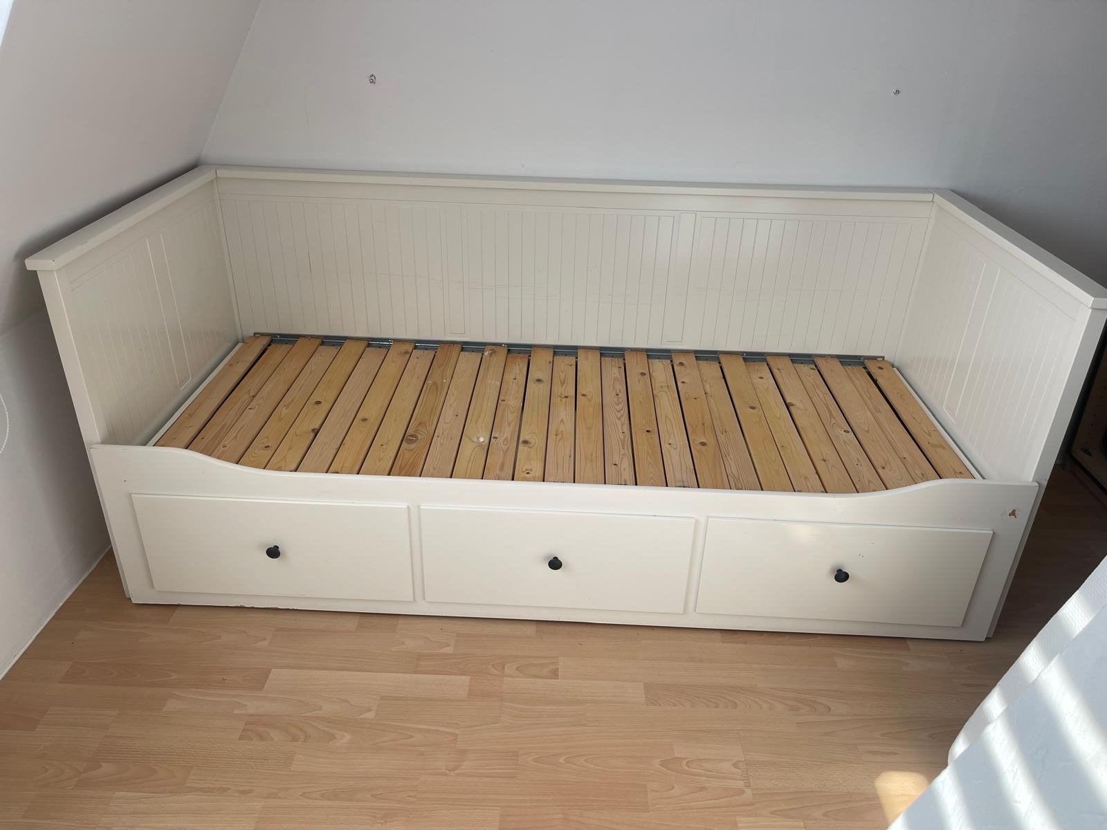 IKEA Malm bedbank met lades (zonder matras), Ophalen, Gebruikt, Eenpersoons, Wit