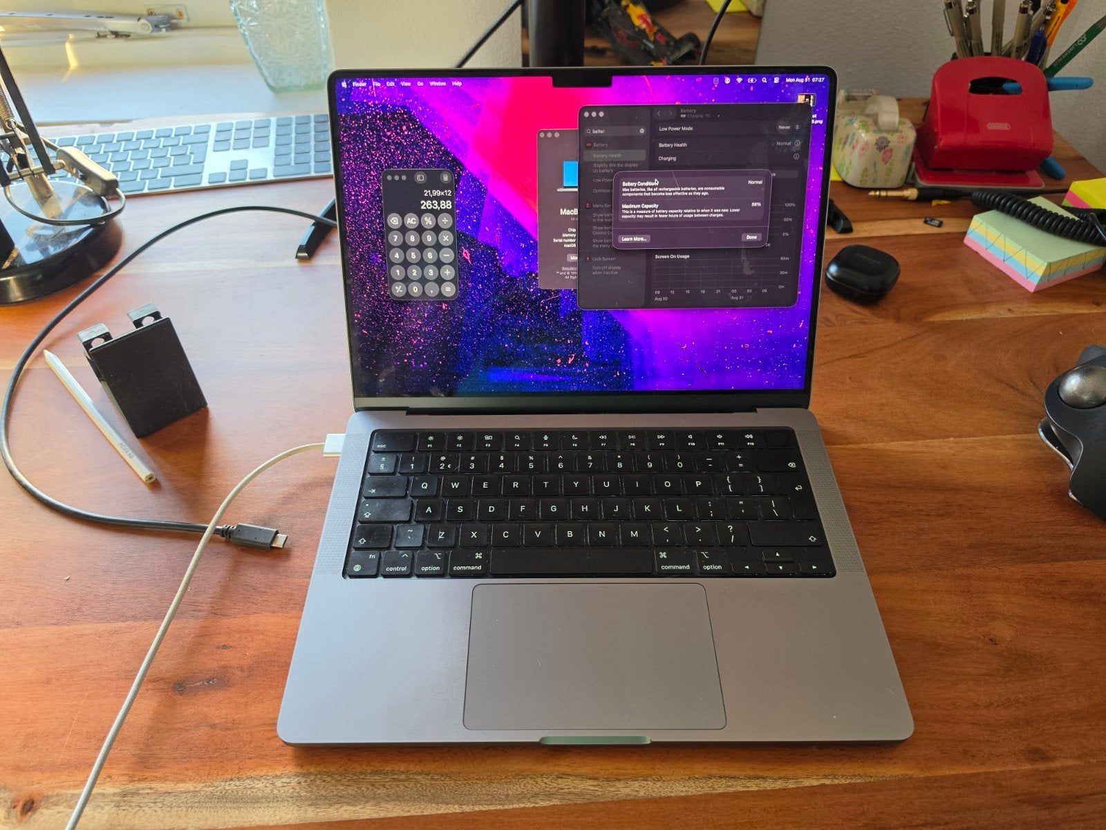 MacBook Pro 14-inch (2021) M1 Pro, 32GB RAM, 88% batterij, 1 TB of meer, Gebruikt, Overige groottes, Onbekend