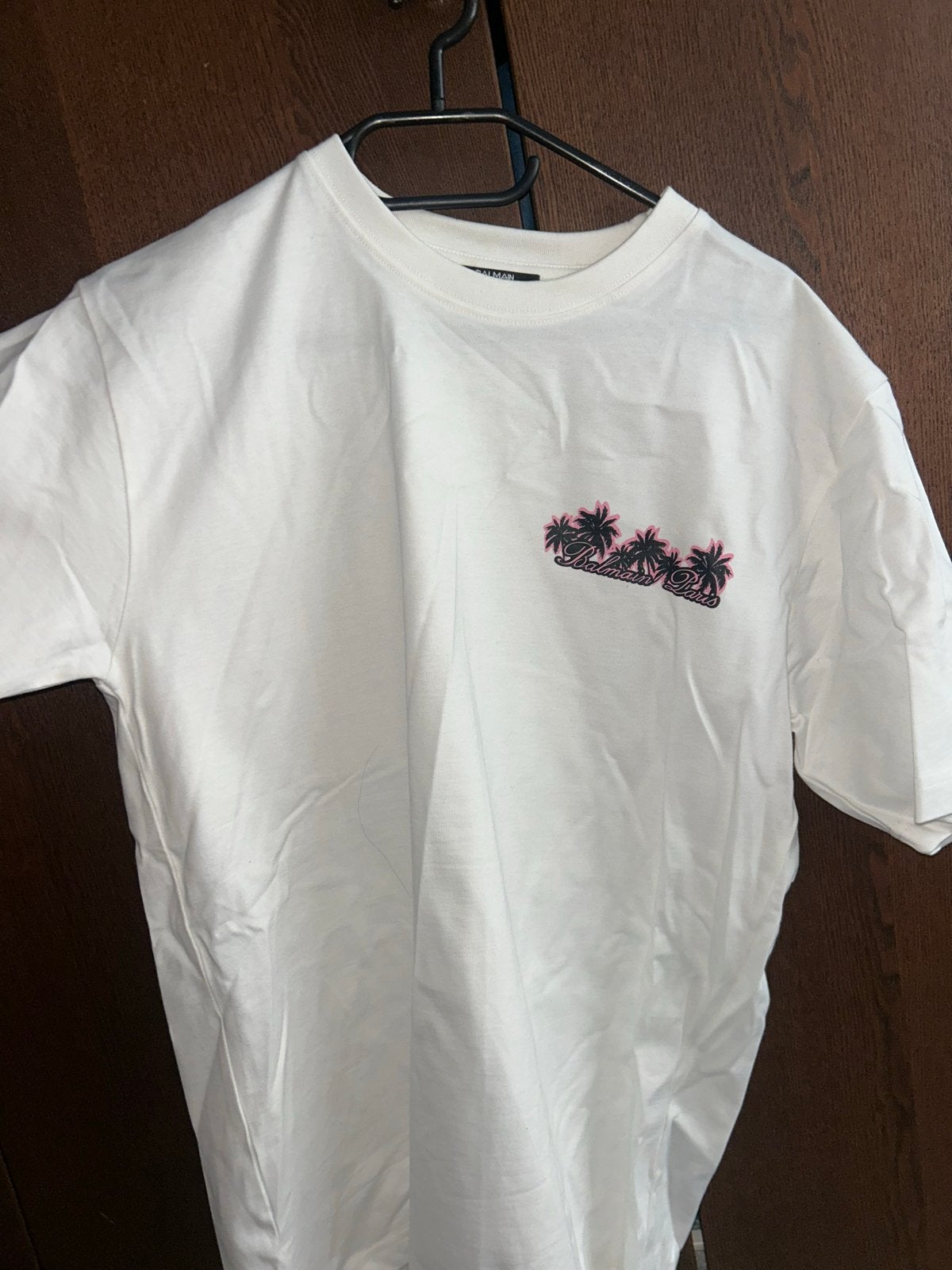 Balmain Club Paris T-shirt Wit Maat L, Ophalen of Verzenden, Zo goed als nieuw, Maat 52/54 (L), Wit