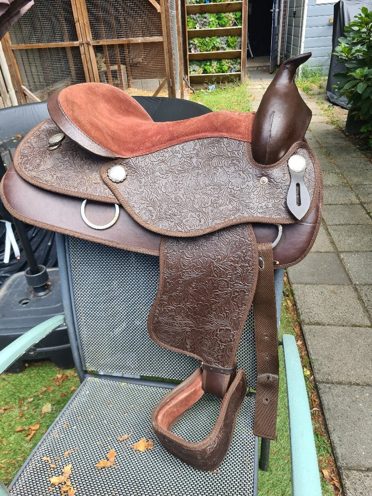 Western zadel, Ophalen, Gebruikt, Vlakke zit, Middel