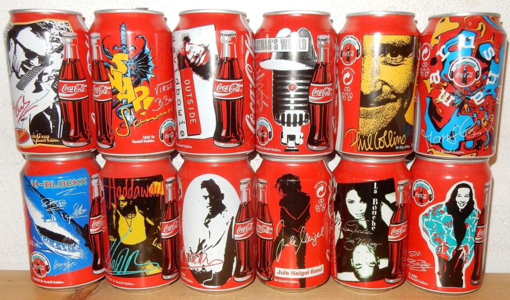 1996 COCA COLA ALWAYS MUSIC serie van 12 Blikjes  Duitsland., Ophalen of Verzenden, Gebruiksvoorwerp