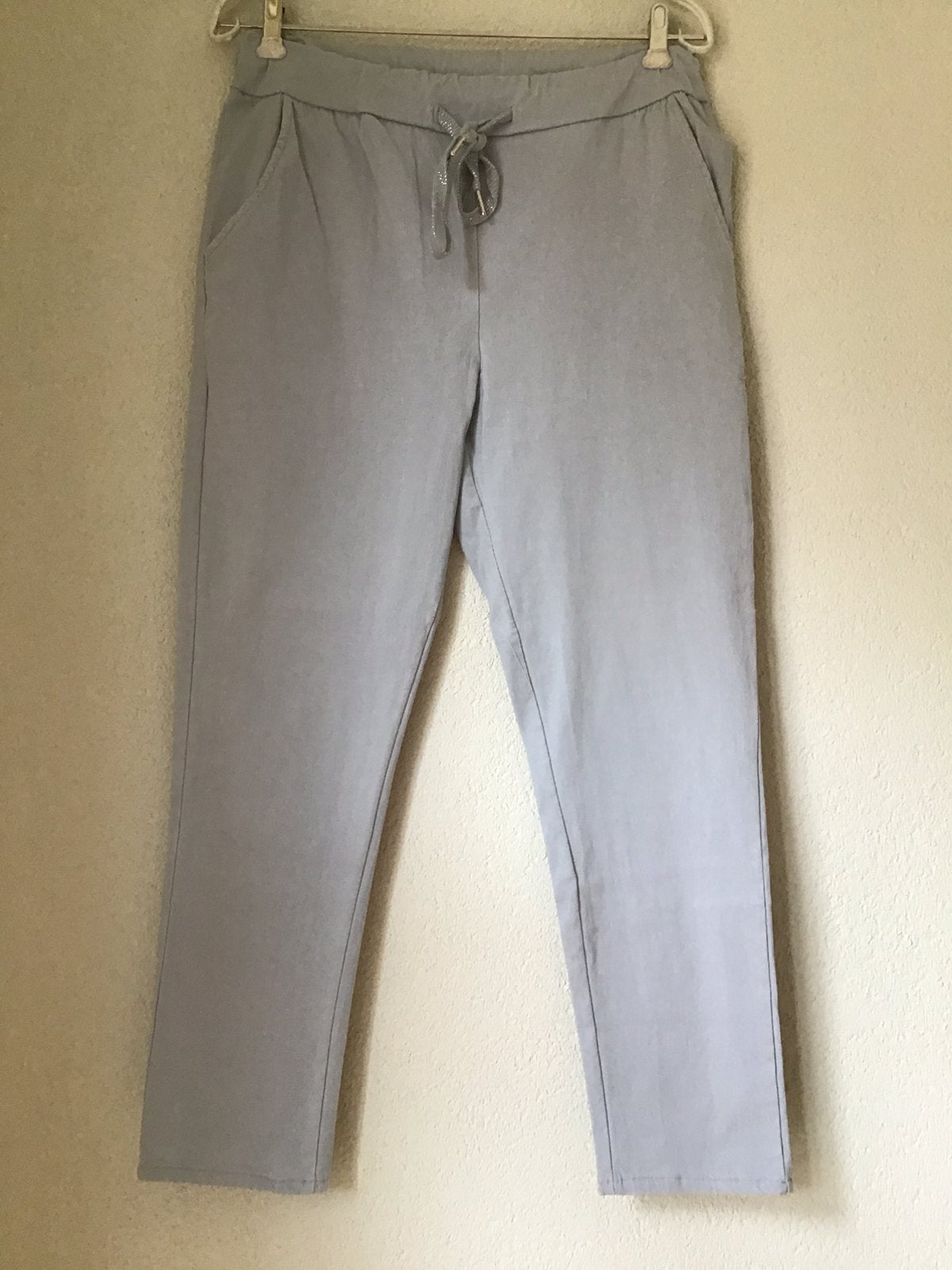 Made in Italy Broek lichtgrijs maat M, Maat 38/40 (M), Ophalen of Verzenden, Zo goed als nieuw, Grijs