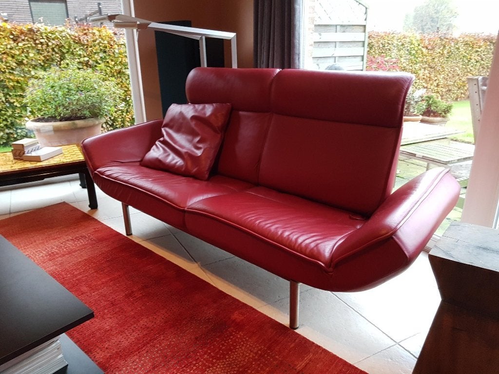 Lederen zetel De Sède in Cherry- zeldzaam model, Ophalen, Zo goed als nieuw, 75 tot 100 cm
