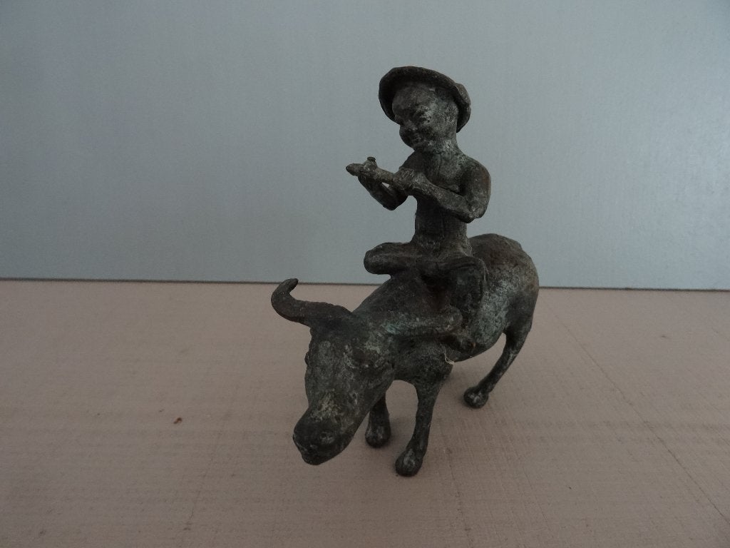 Brons beeldje, Ophalen of Verzenden, Gebruikt, Mens