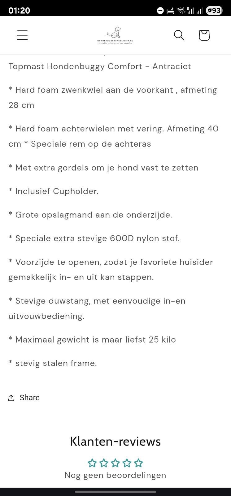 Topmast Allround All Terrain 3 Dog Buggy / Stroller (, Ophalen, Nieuw