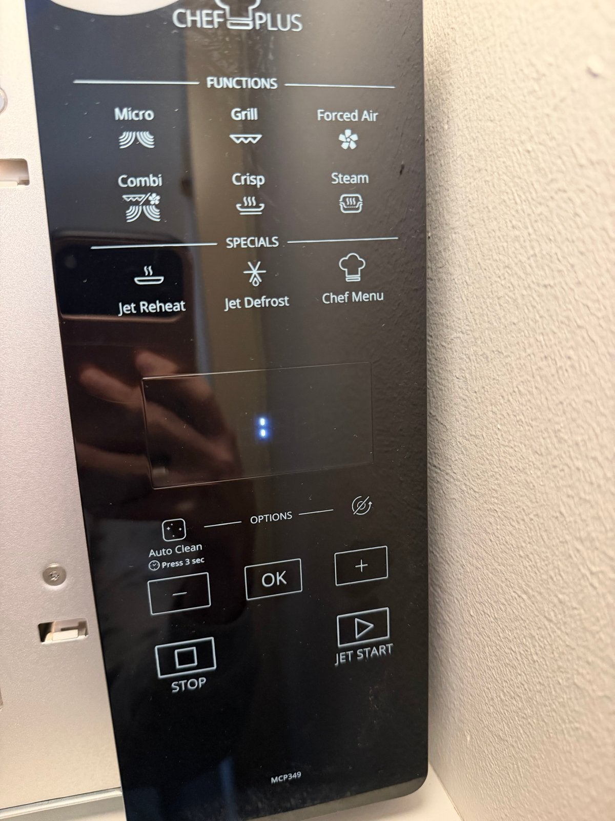 Whirlpool Chef Plus MCP349 Combimagnetron, Ophalen, Combimagnetron, Zo goed als nieuw, Draaiplateau