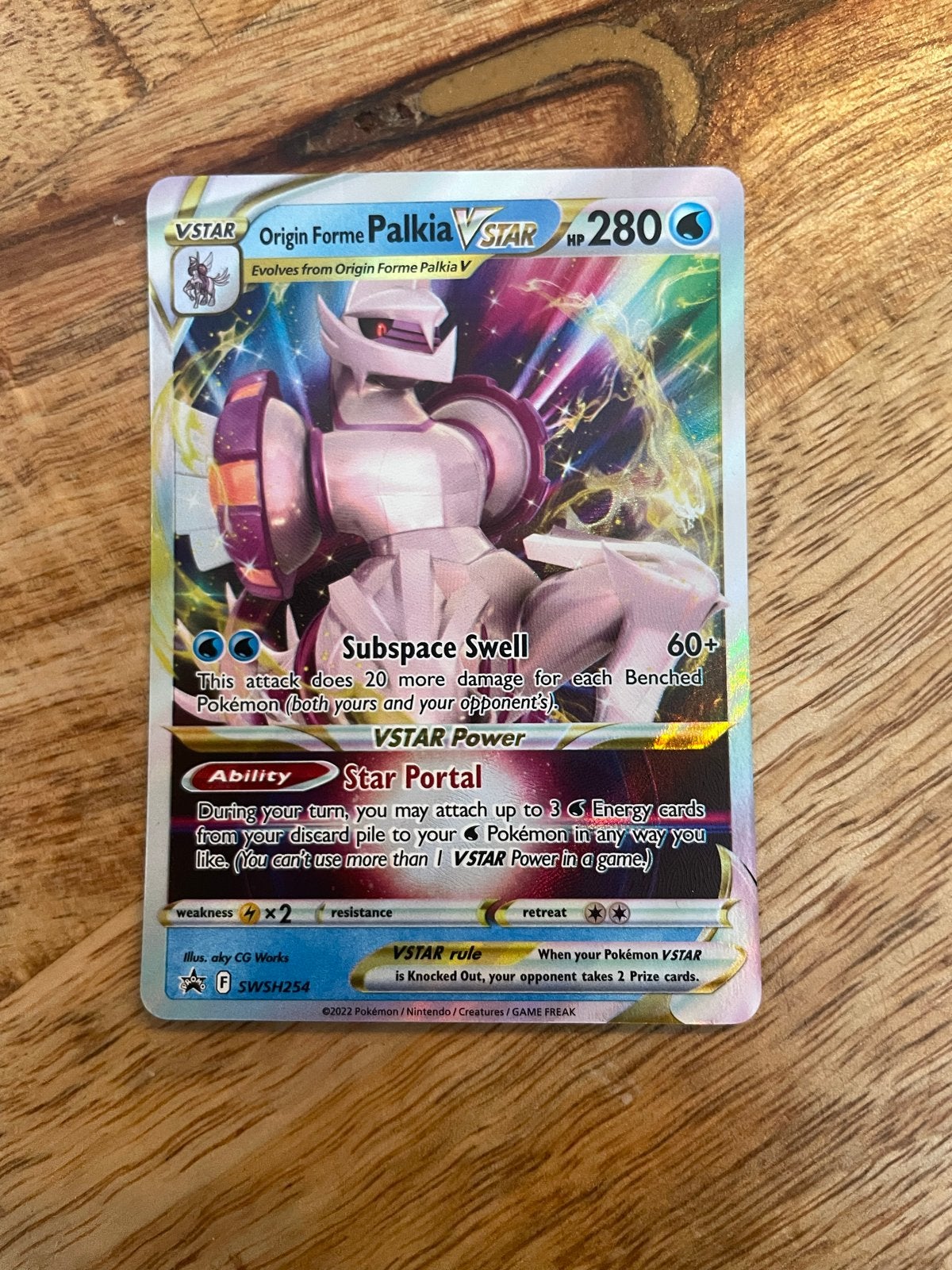 Origin Forme Palkia VSTAR (SWSH254), Ophalen of Verzenden, Zo goed als nieuw, Losse kaart, Foil
