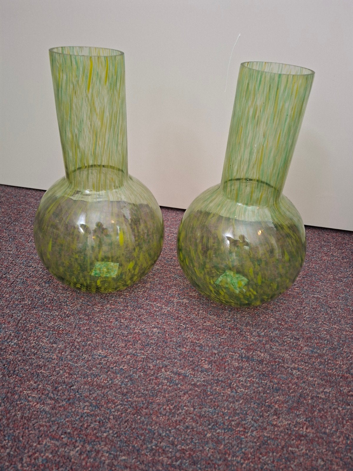 SET 2 VAZEN, Huis en Inrichting, Woonaccessoires | Vazen, Ophalen, Groen