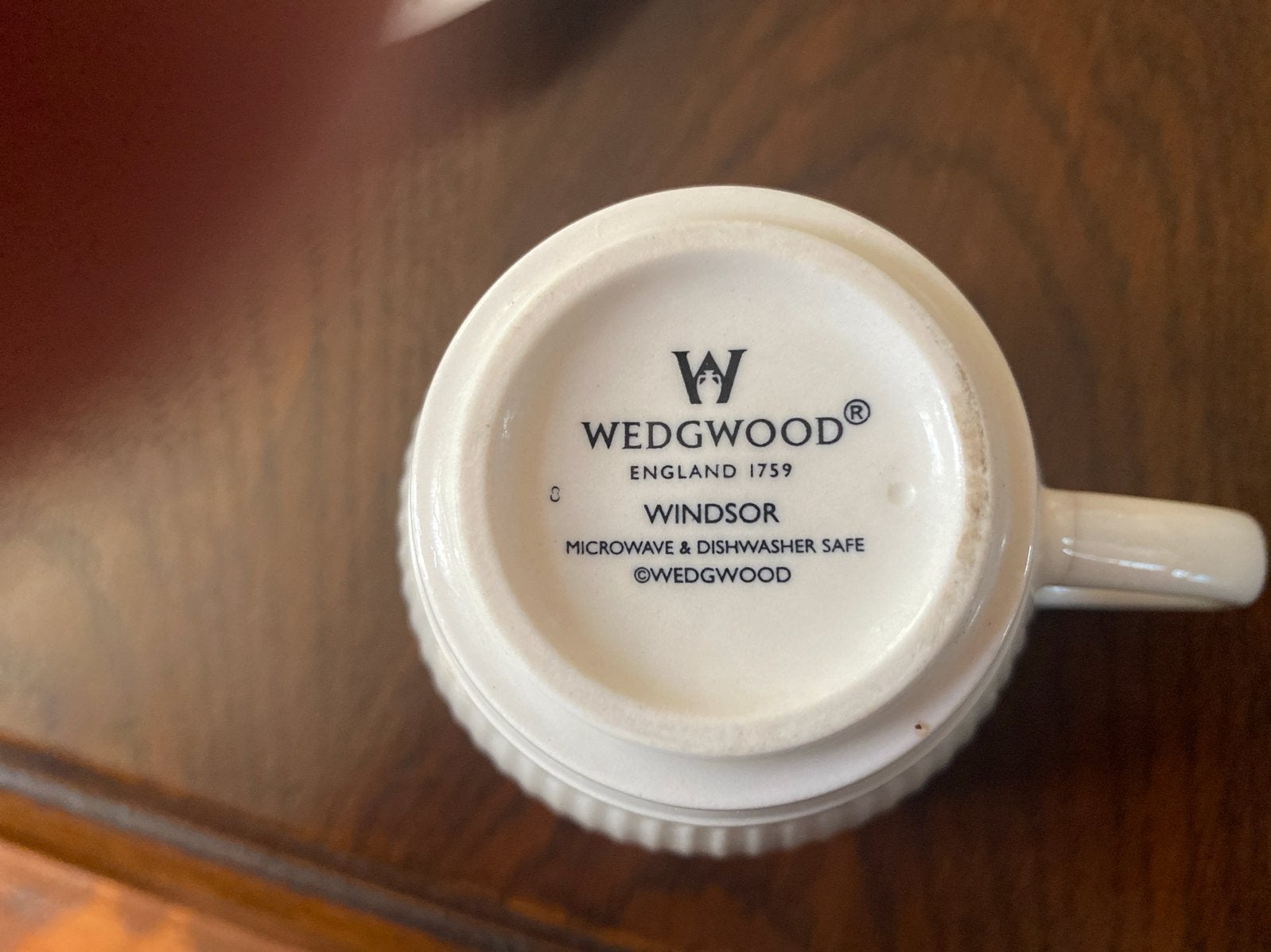 Wedgwood Windsor kop en schotel set - 4 stuks, Huis en Inrichting, Klassiek, Ophalen of Verzenden, Zo goed als nieuw, Kop(pen) en/of Schotel(s)