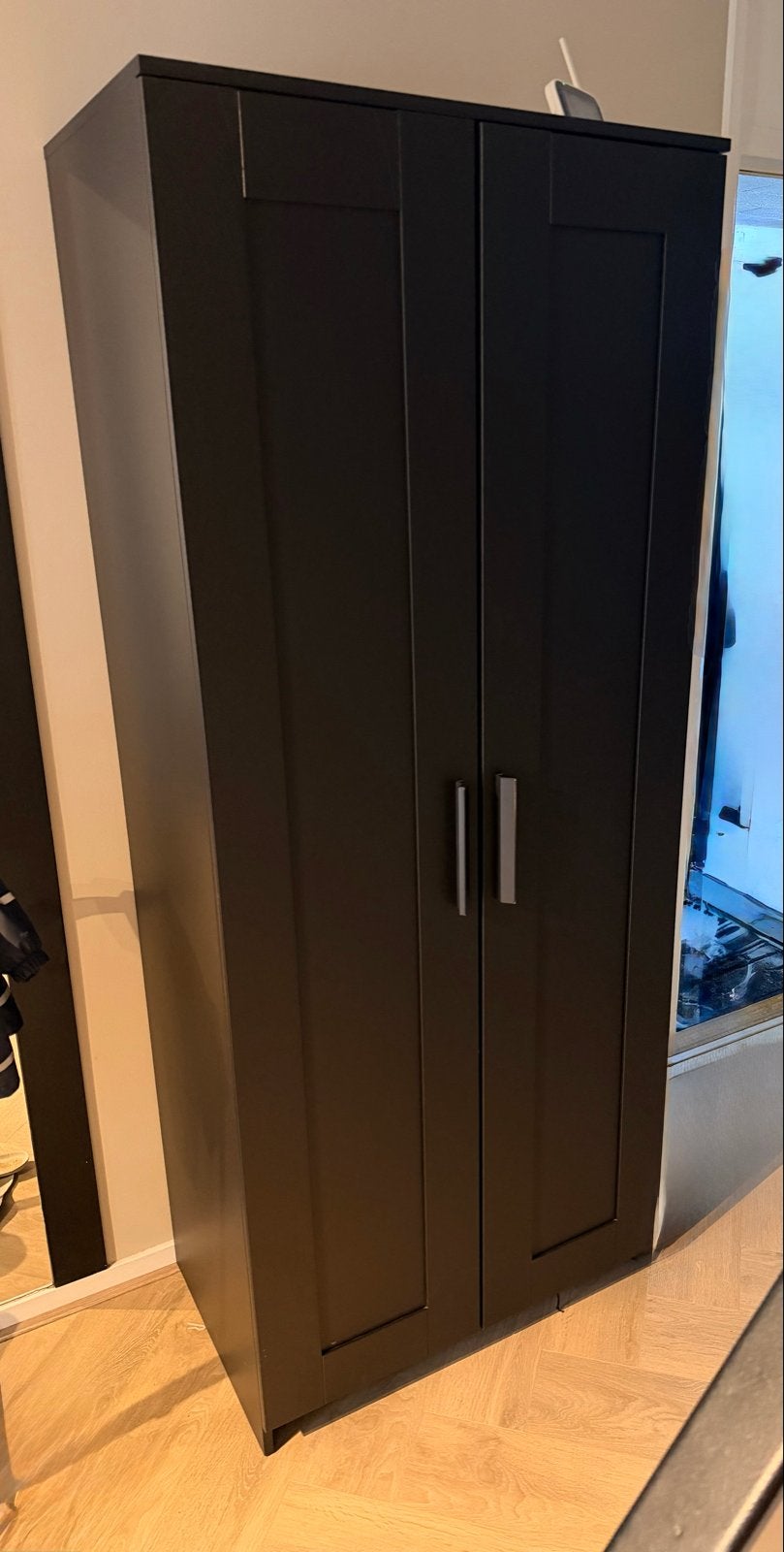 BRIMNES Kledingkast zwart 78x50x190 cm - Zeer netjes, Ophalen, Zo goed als nieuw