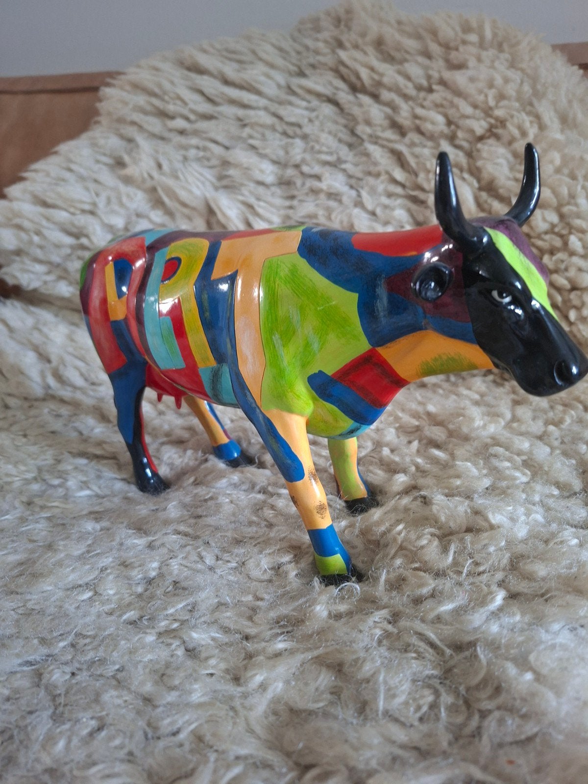 CowParade art, Antiek en Kunst, Minder dan 20 cm, Ophalen of Verzenden, Zoogdier, Steen of Keramiek