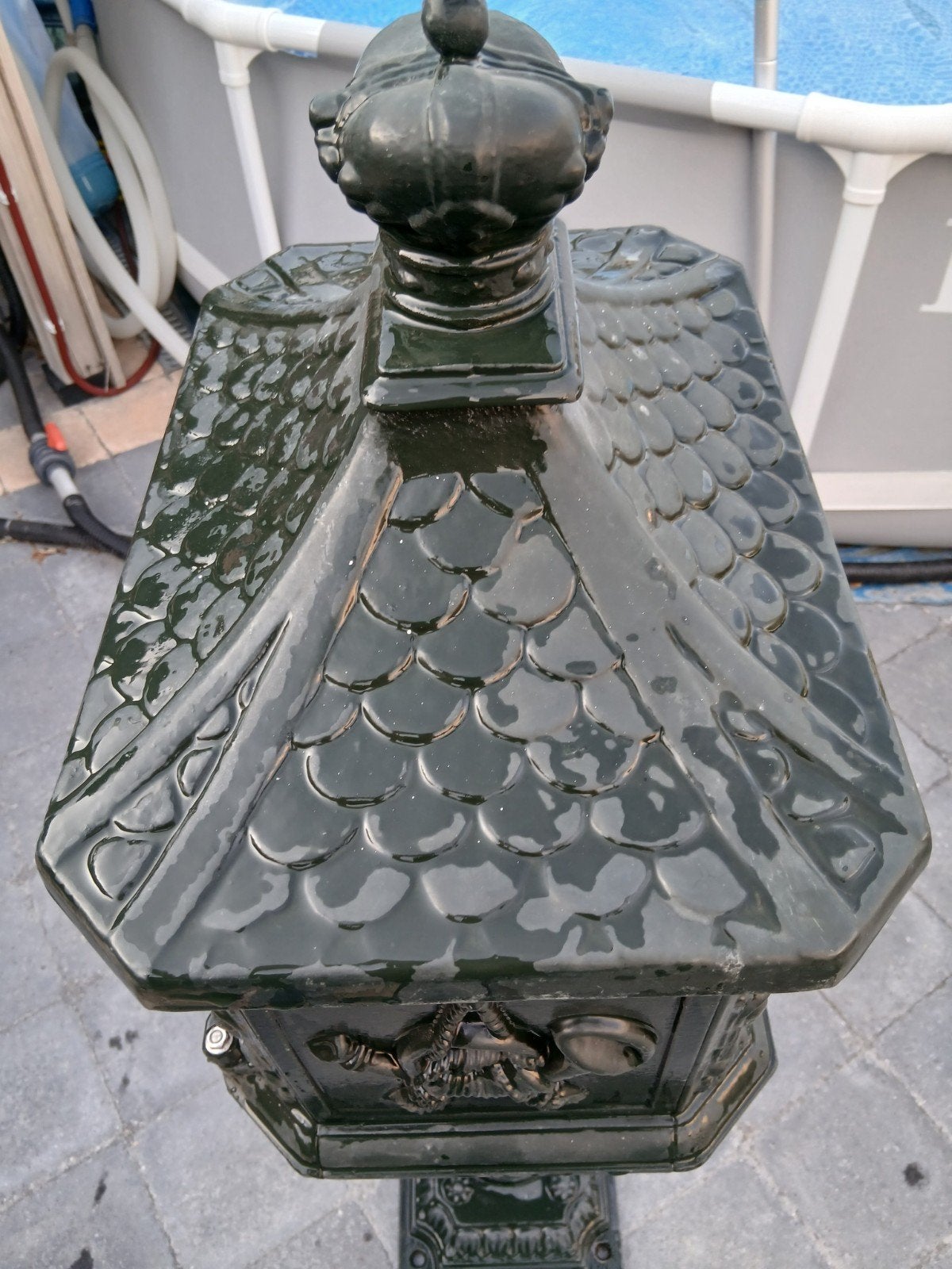 Antieke gietijzeren brievenbus - Staand model, Tuin en Terras, Ophalen
