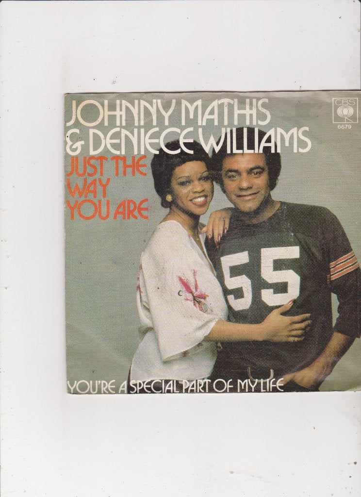 Single Johnny Mathis/Deniece Williams - Just the way you are, Ophalen of Verzenden, Gebruikt, 7 inch, Pop
