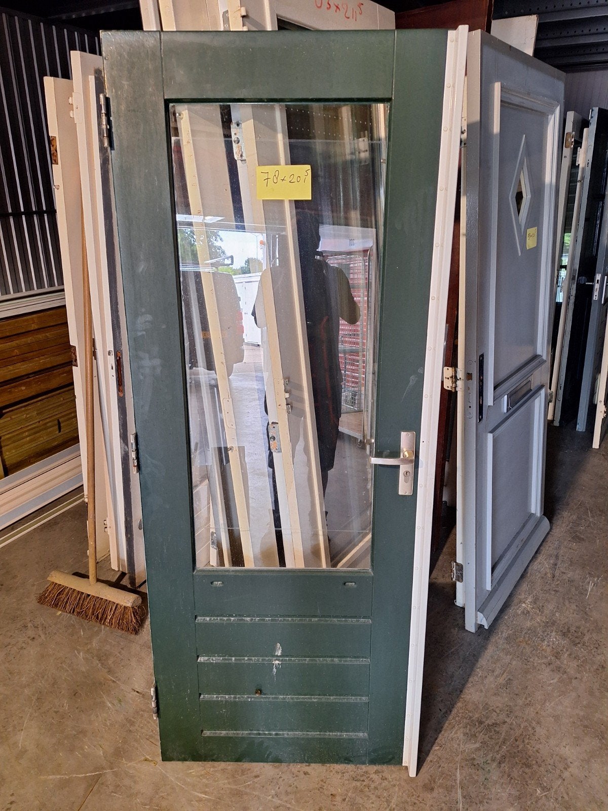 te koop schuurdeuren, Ophalen, 200 tot 215 cm, Glas, Buitendeur