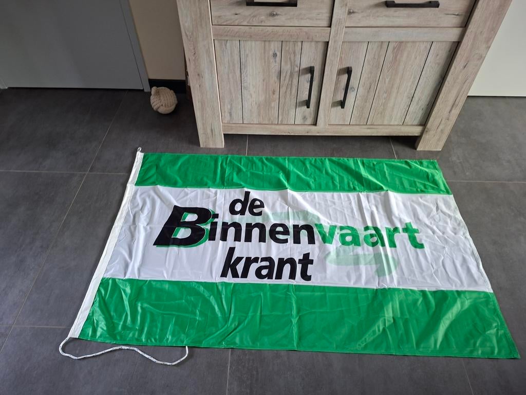 Scheepvaart vlag de binnenvaart krant, Verzamelen, Merken en Reclamevoorwerpen, Ophalen of Verzenden, Zo goed als nieuw, Reclamebord