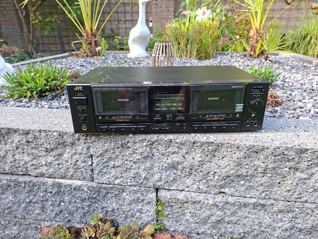 vintage jvc uitgebreide dubbele cassettedeck, Ophalen of Verzenden, Dubbel, JVC, Auto-reverse