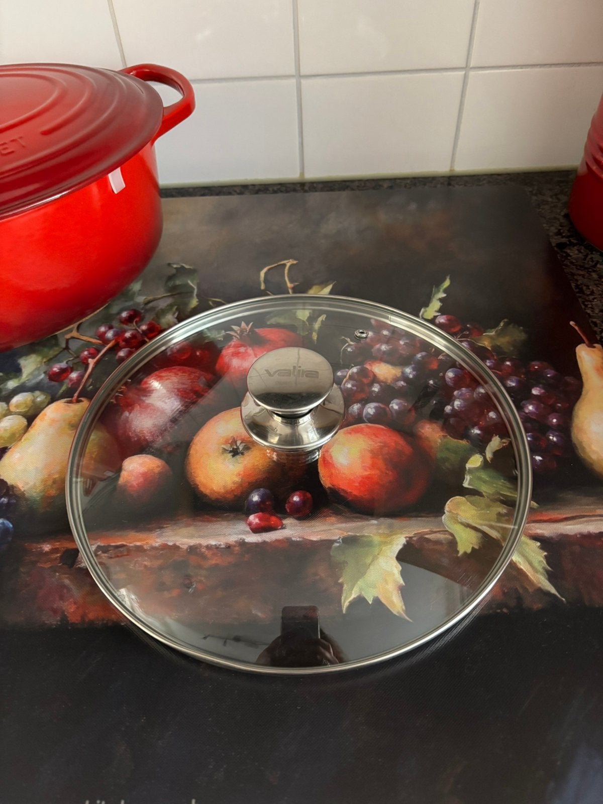 Valira glazen deksel 28 cm, Overige typen, Ophalen of Verzenden, Vaatwasserbestendig, Glas