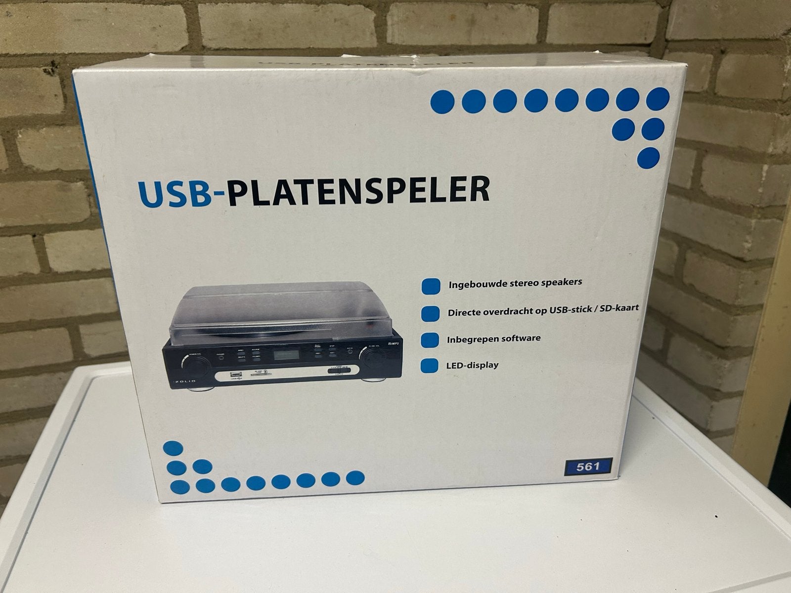 Zolid USB-Platenspeler - Nieuw in doos, Nieuw, USB-aansluiting, Platenspeler, Ophalen