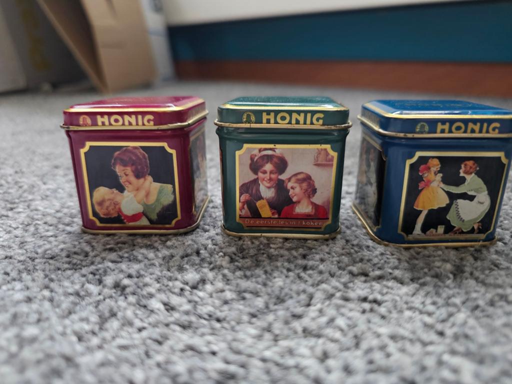 Set vintage blikjes Honig, Ophalen of Verzenden, Overige