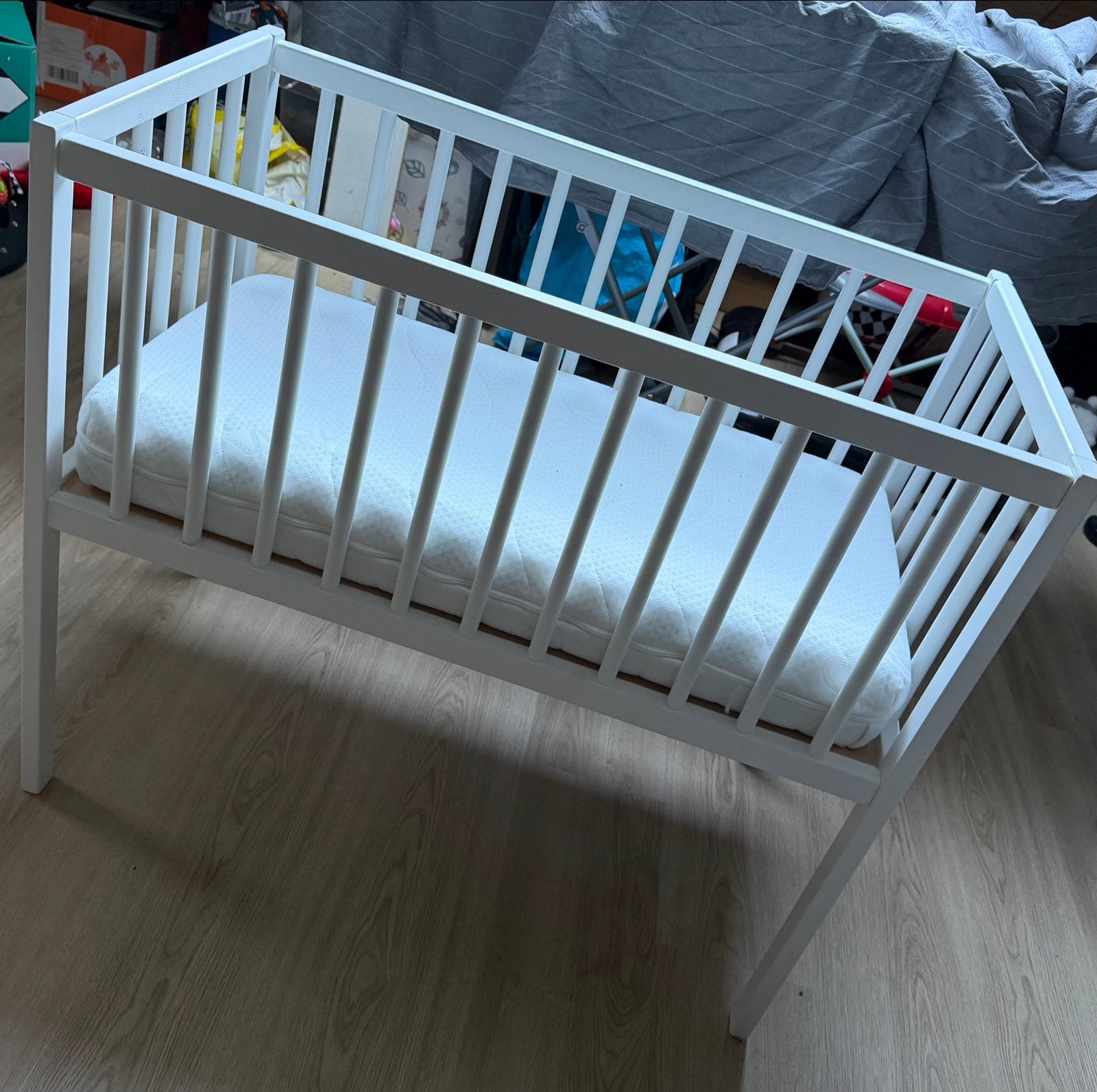 Prenatal wieg 40x80 cm met koudschuim matras, Ophalen, Zo goed als nieuw, Minder dan 140 cm, Matras