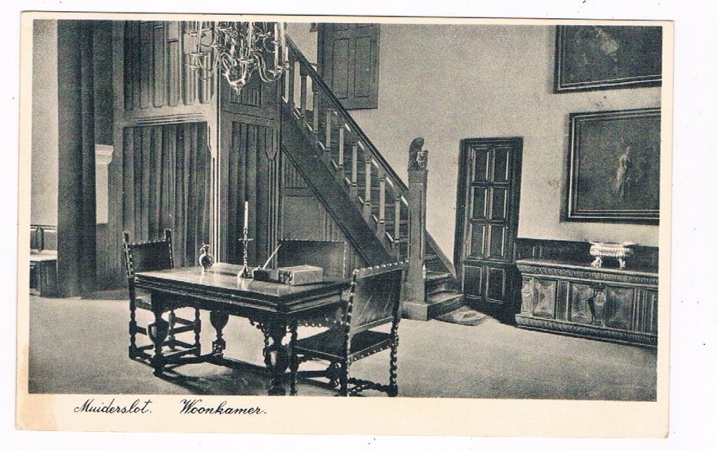 11 / MUIDEN : Muiderslot - Woonkamer, Verzenden, 1920 tot 1940, Ongelopen, Noord-Holland