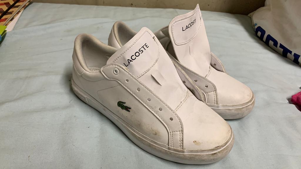 Witte sneakers van Lacoste maat M, Kleding | Dames, Ophalen of Verzenden