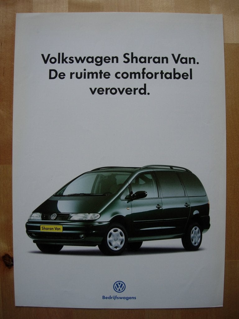 Volkswagen Sharan Van Brochure 1998 VW, Volkswagen, Ophalen of Verzenden, Zo goed als nieuw, Volkswagen