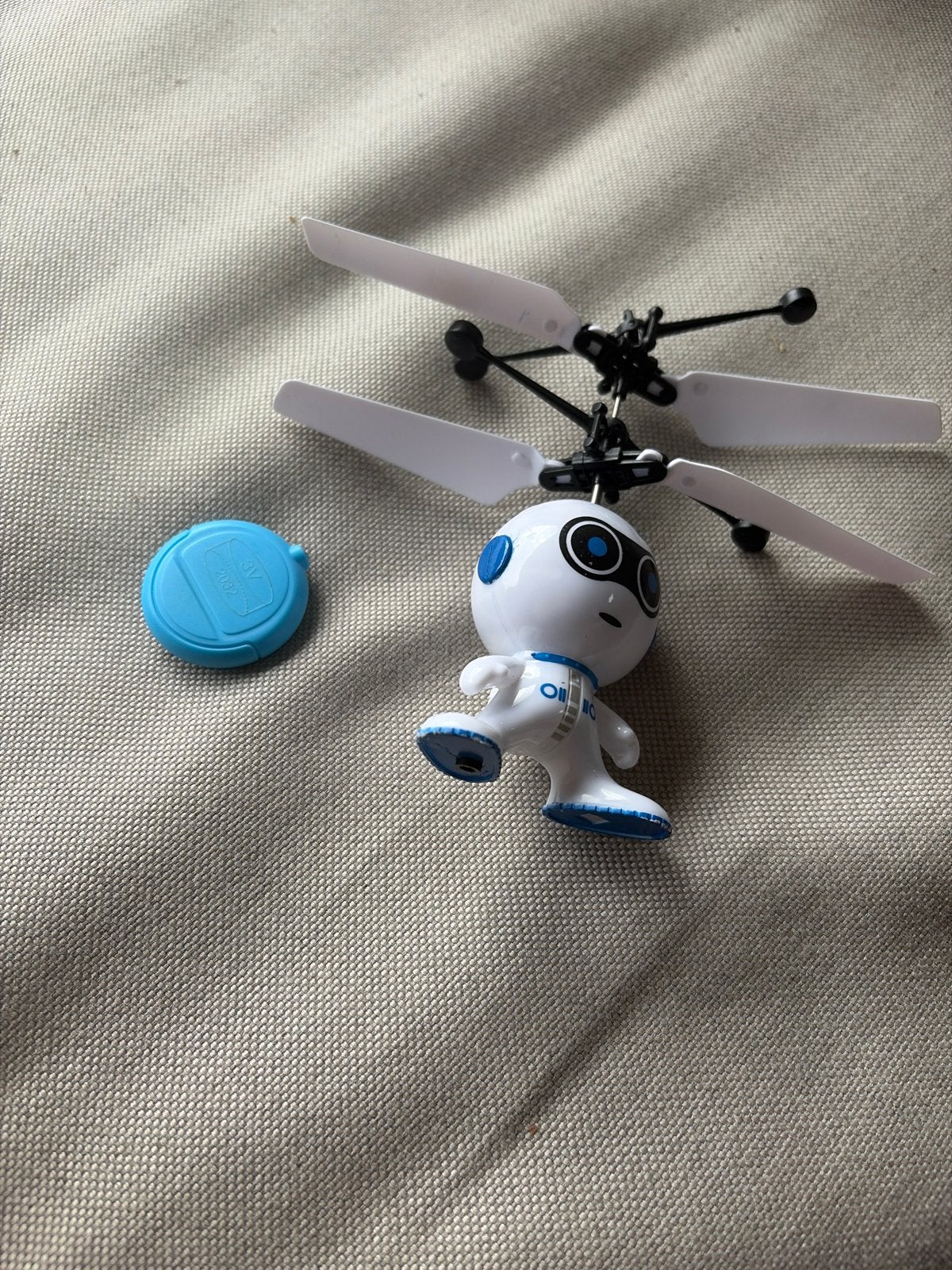 Mini RC Helikopter Robot - Wit/Blauw, Gebruikt, RTF (Ready to Fly), Helikopter, Ophalen